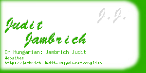 judit jambrich business card
